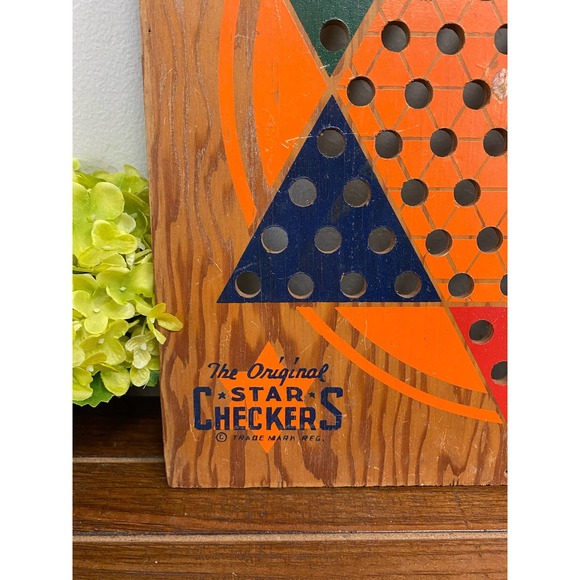 Vintage Original Star Checkers Board Only - Picture 2 of 2
